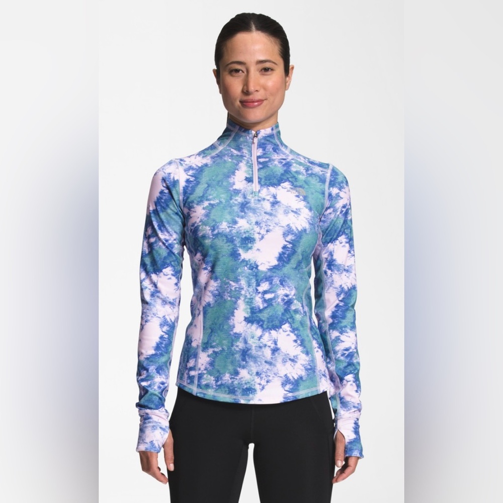 The North Face Women's Printed Winter Warm Essential ¼ Zip Long Sleeved Top